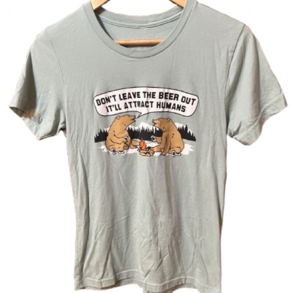 Coors Brewing Company Graphic Tee Shirt with Bear Print Size Small